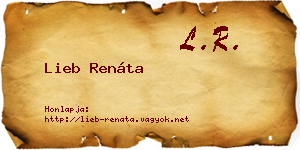 Lieb Renáta névjegykártya